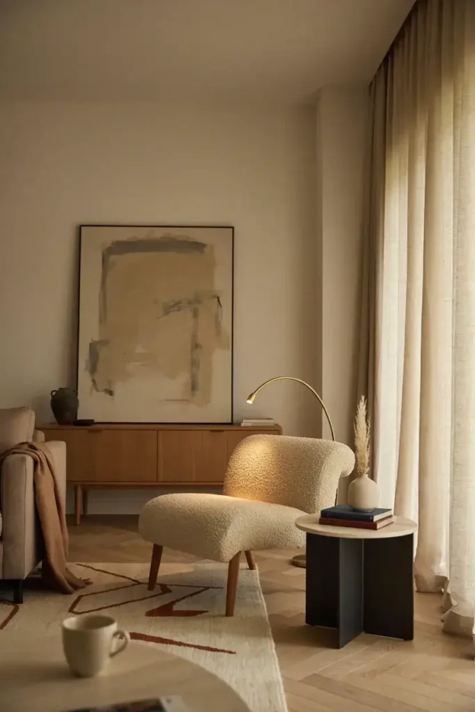 Curved Accent Chair for Modern Elegance