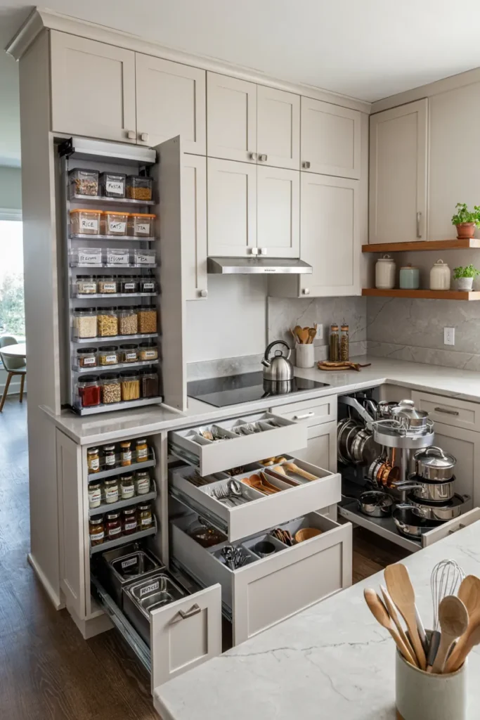  Custom Modern Cabinet Organization Systems
