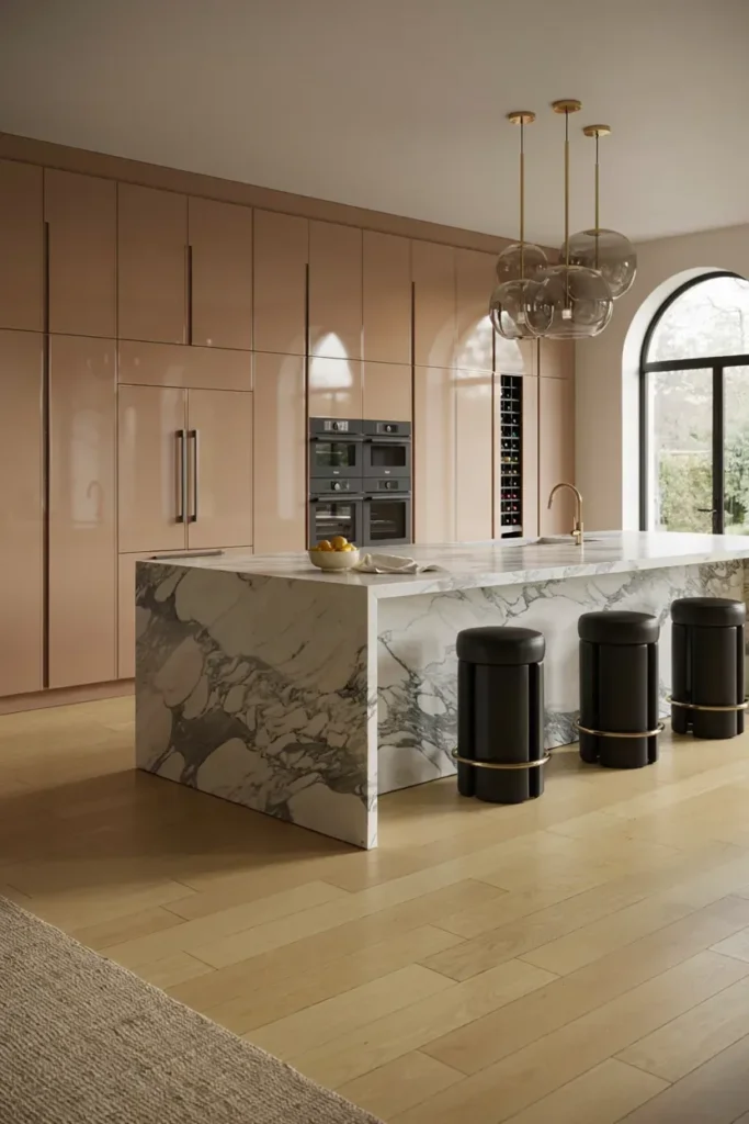 Elegant Kitchen with Marble Countertops