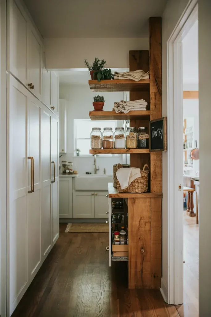 Farmhouse Pantry with Hidden Storage Solutions