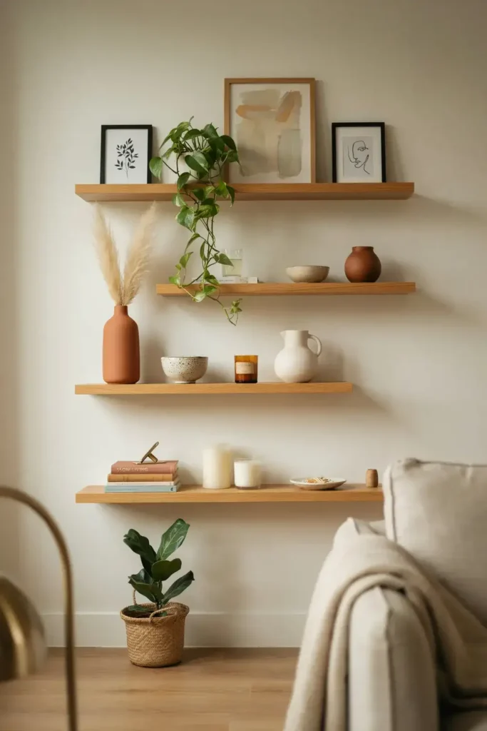 Floating Shelf Wall Art Display