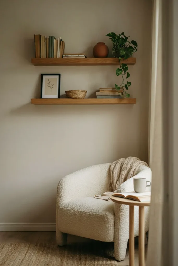 Floating Wood Shelves