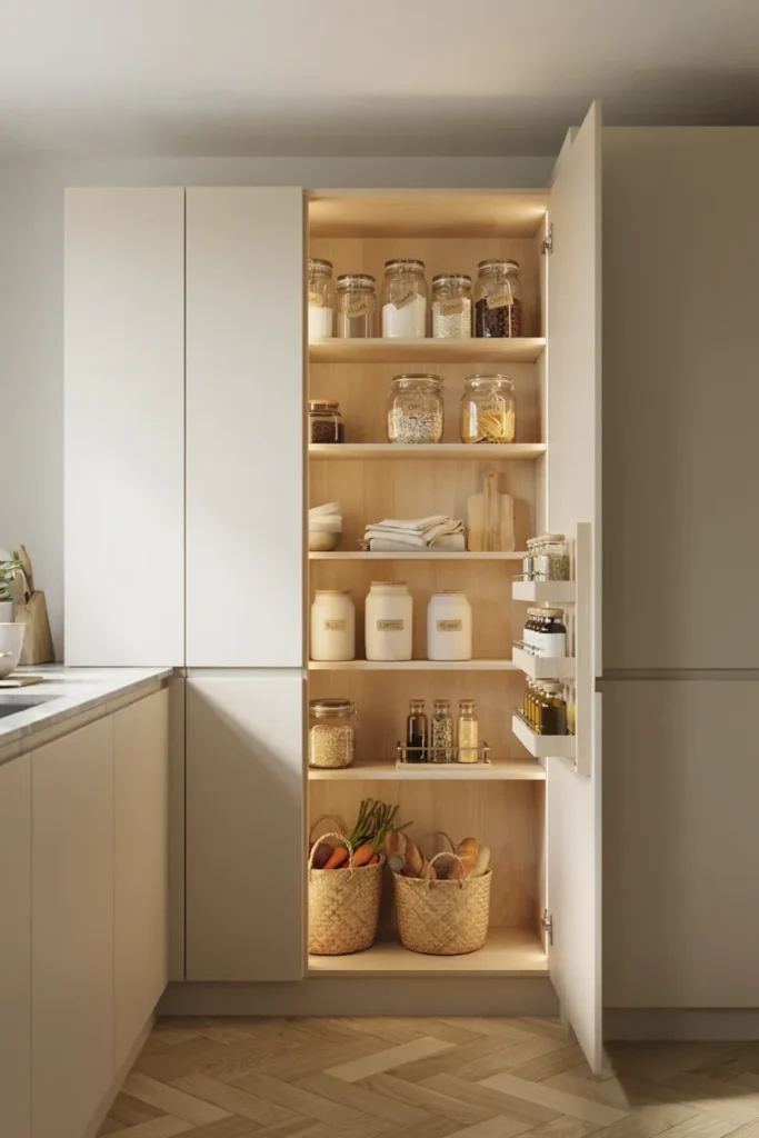  Hidden Pantry Behind Cabinet Doors