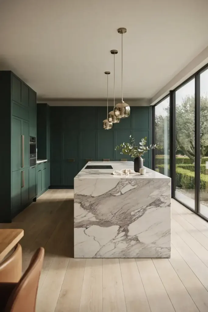 Luxury Green Kitchen for Modern Homes

