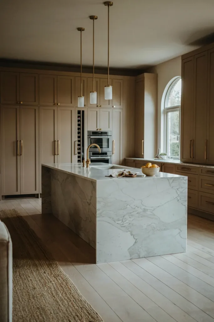 Luxury Kitchen with Gold Hardware Details