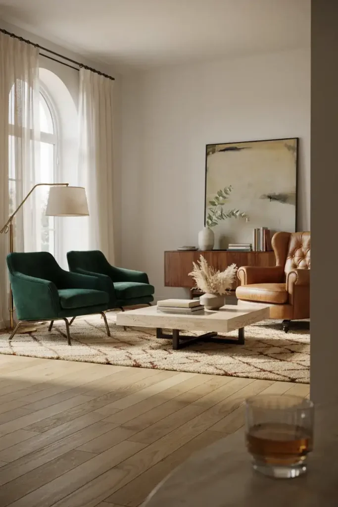 Luxury Living Room Chair Arrangement