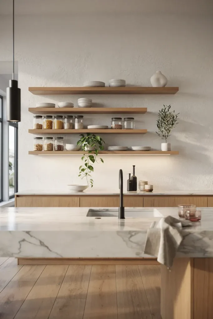 Minimal Open Shelving