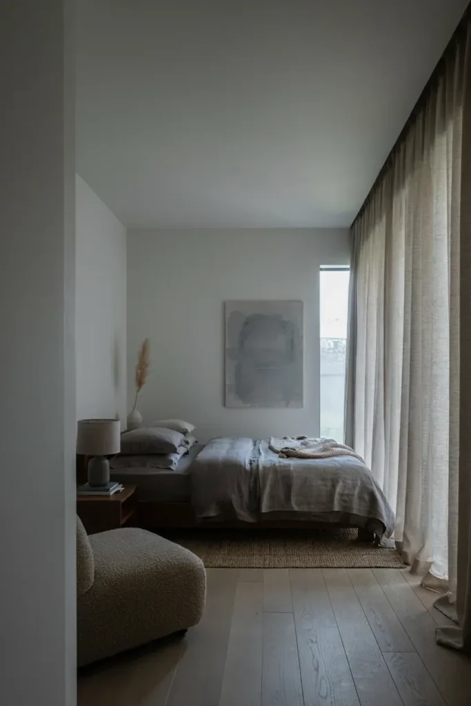 Minimalist Bedroom with Monochromatic Decor