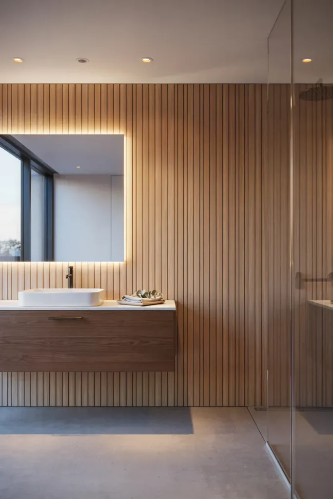 Modern Bathroom with Motion Sensor Lighting