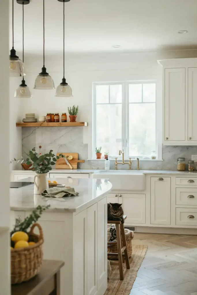 Modern Country Kitchen with Shaker Cabinets
