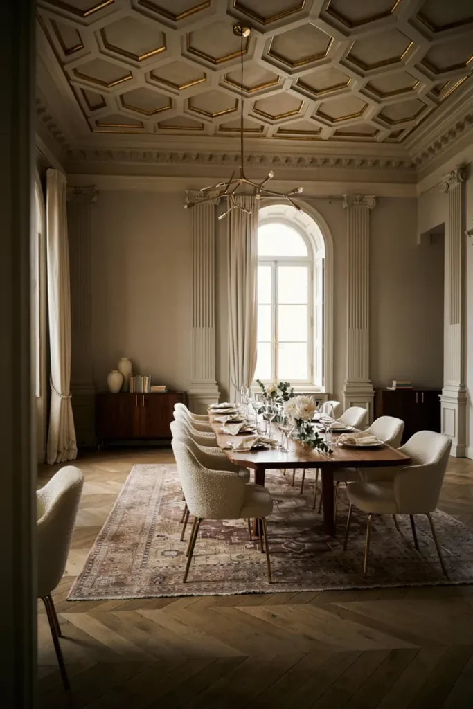 Modern Dining Room with Timeless Architectural Details