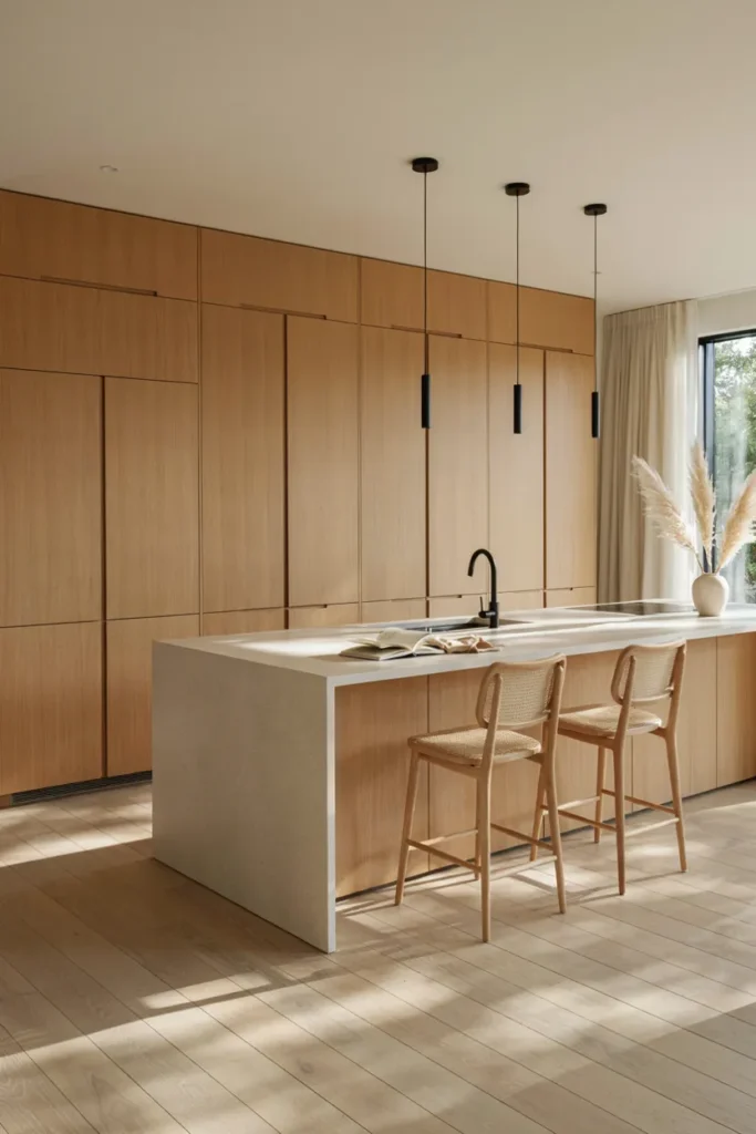 Modern Kitchen Remodel with Floor-to-Ceiling Cabinets