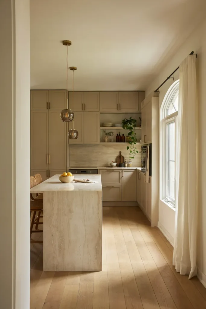 Modern Kitchen with Warm Neutral Tones