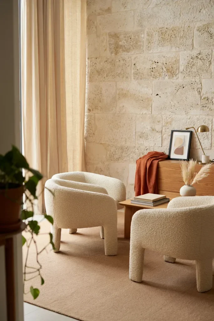  Modern Living Room Featuring Mixed Textures