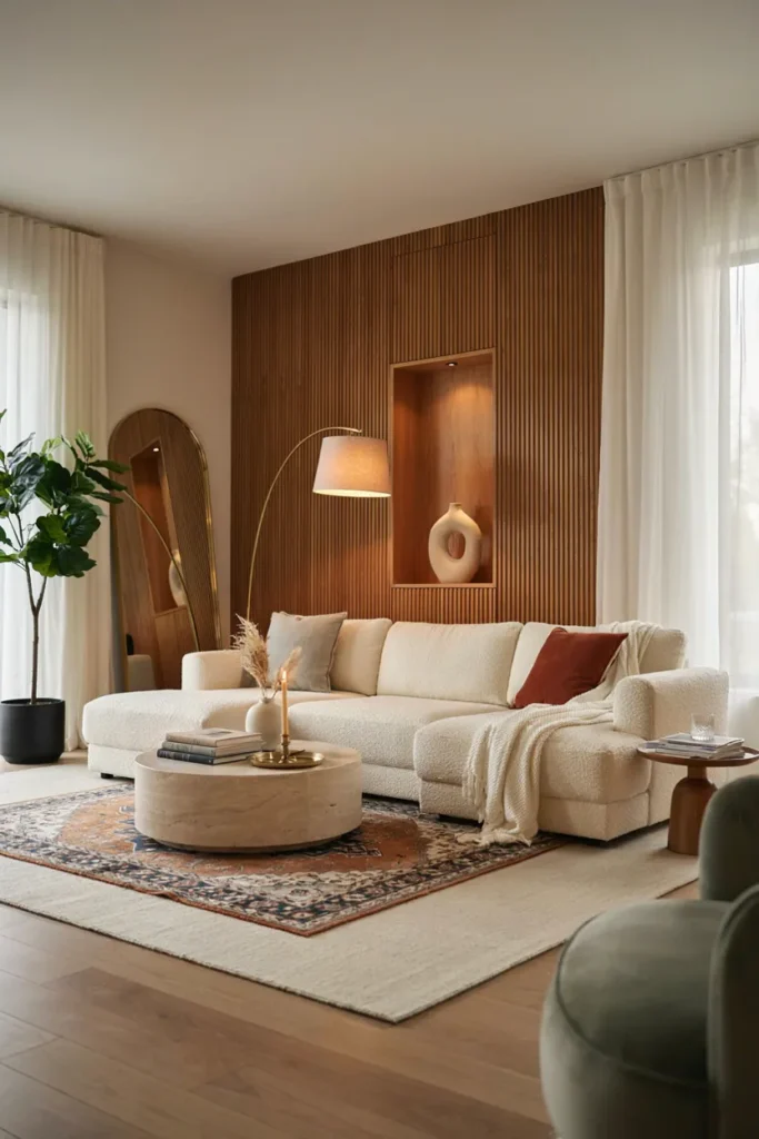  Modern Luxury Living Room with Warm Accents
