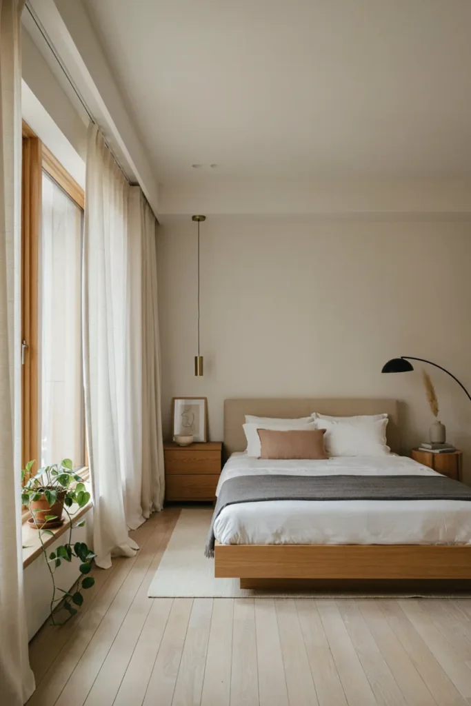 Modern Minimalist Bedroom with Platform Bed