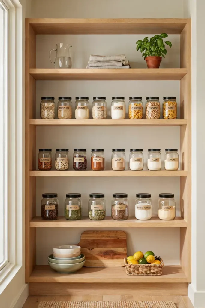 Modern Pantry with Labeling System