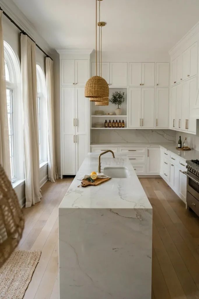  Modern White Kitchen with Elegant Details