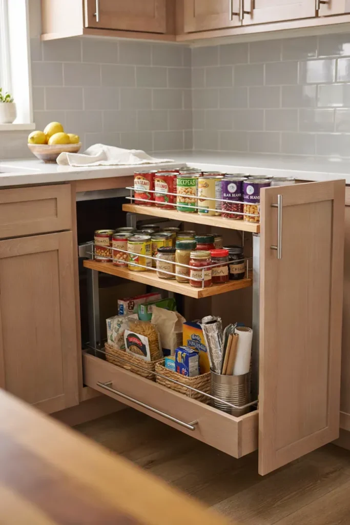  Narrow Pull-Out Pantry Storage