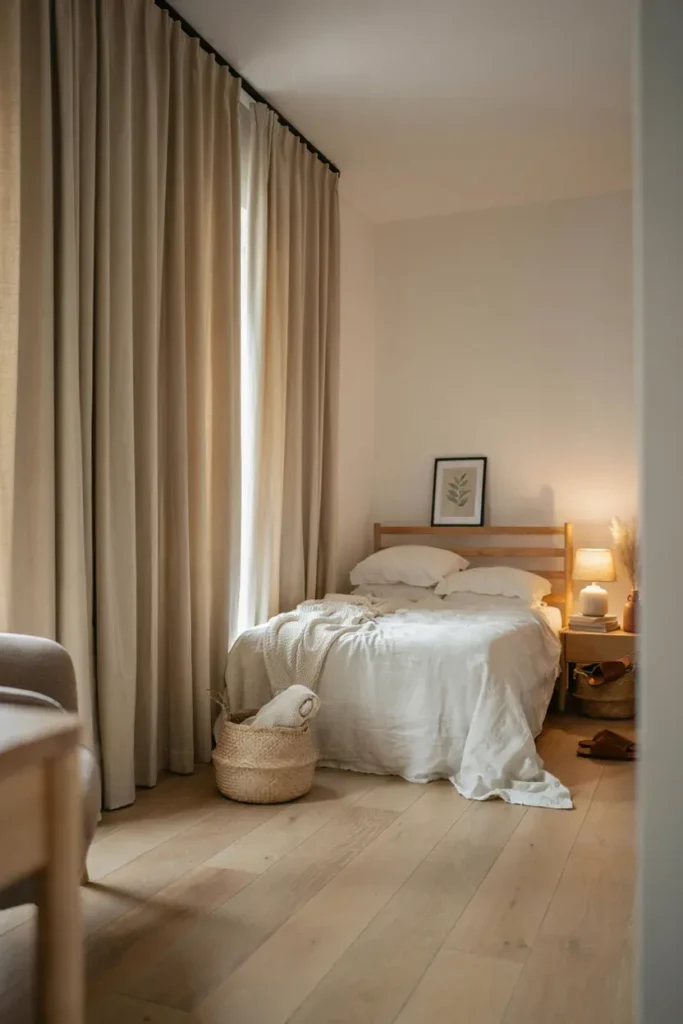 Natural Cotton Blend Blackout Drapes