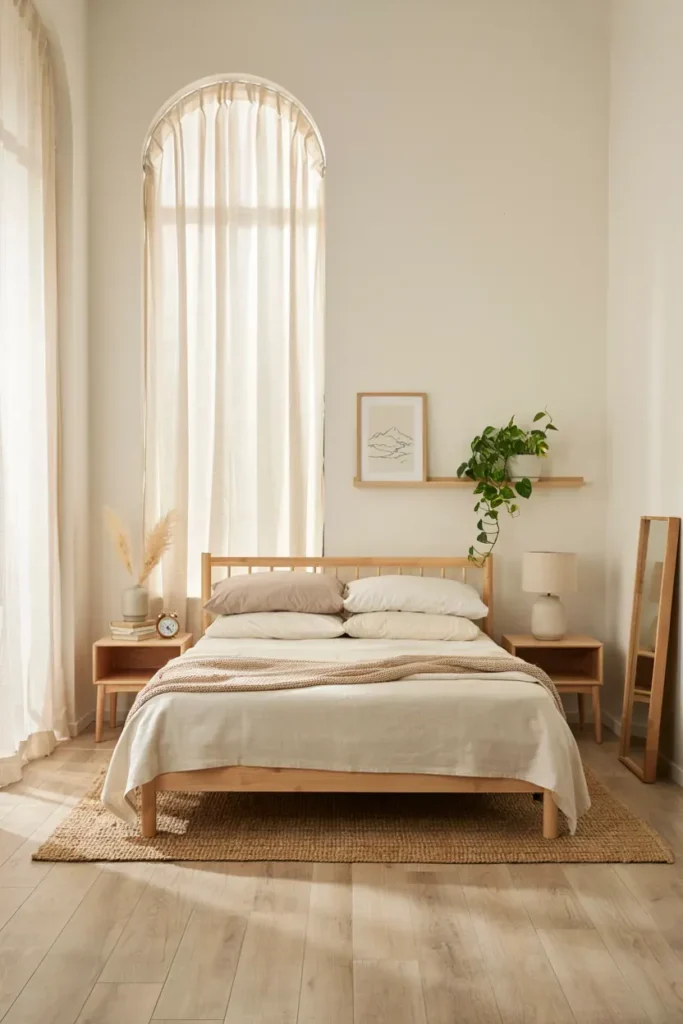 Neutral Bedroom with Scandinavian Style