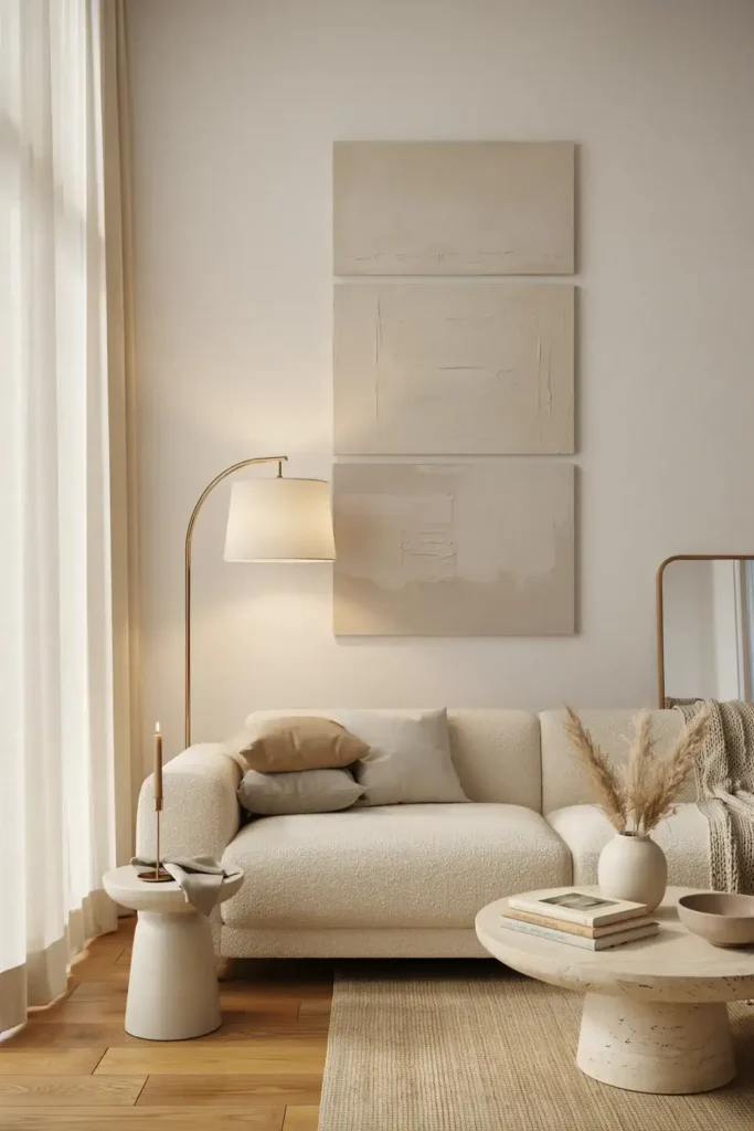  Neutral Textured Wall Art Panels