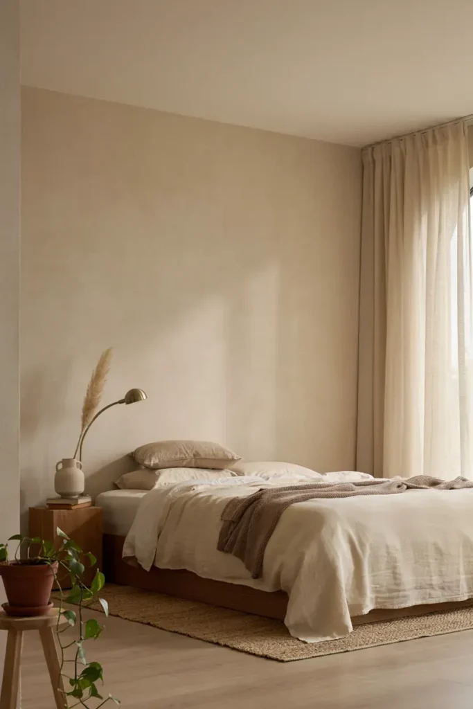 Neutral Tone Minimalist Bedroom Retreat