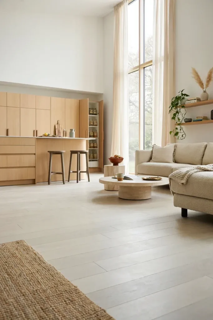 Open Kitchen Living Room with Built-In Storage