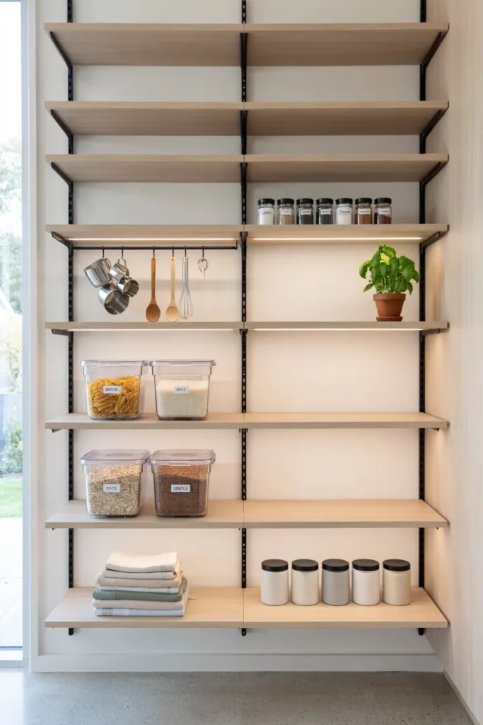 Pantry Featuring Vertical Storage Solutions