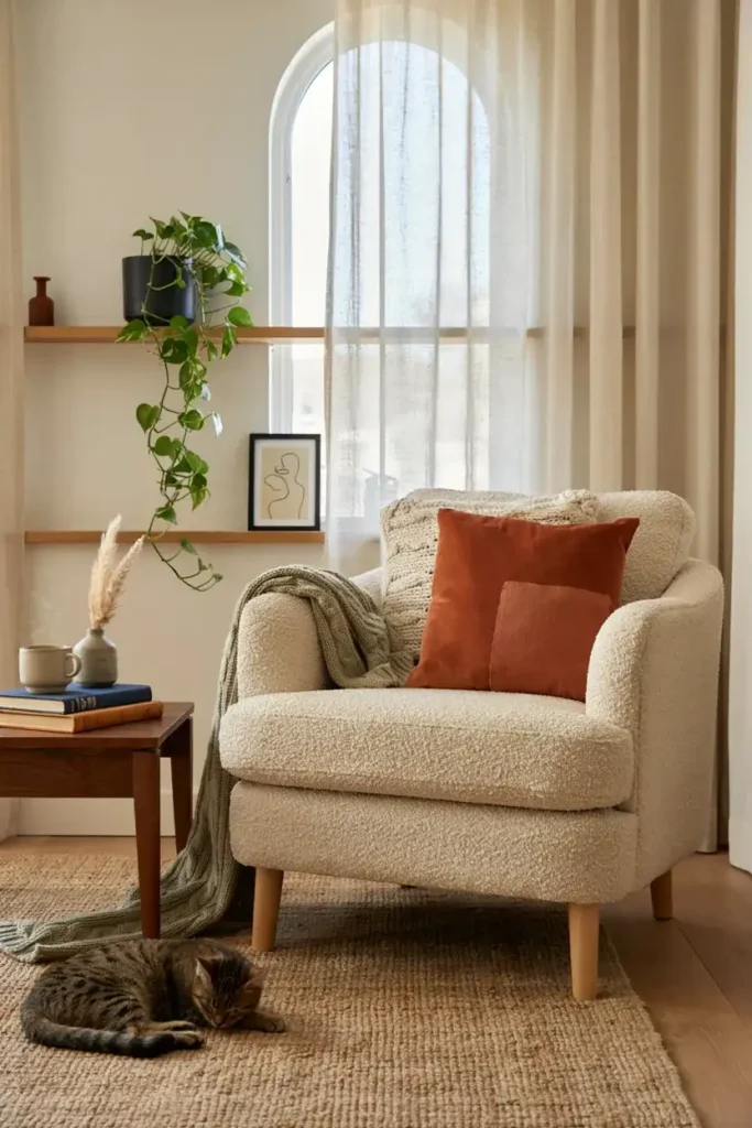 Plush Upholstered Living Room Chair