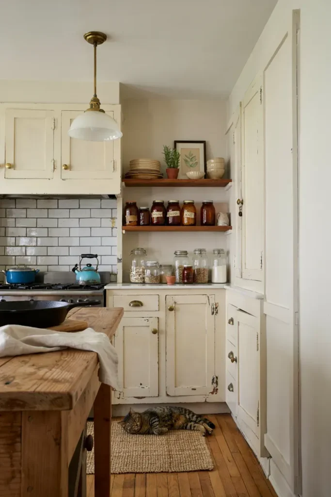 Rustic Kitchen with Vintage Metal Accents