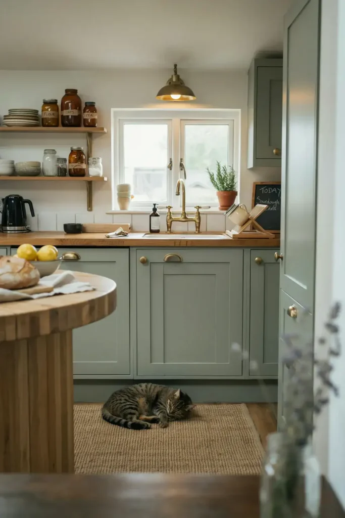 Sage Green Country Kitchen Design