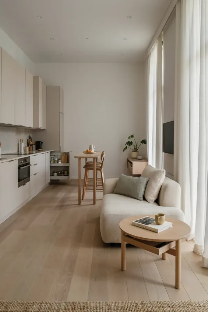 Small Open Kitchen Living Room for Compact Homes
