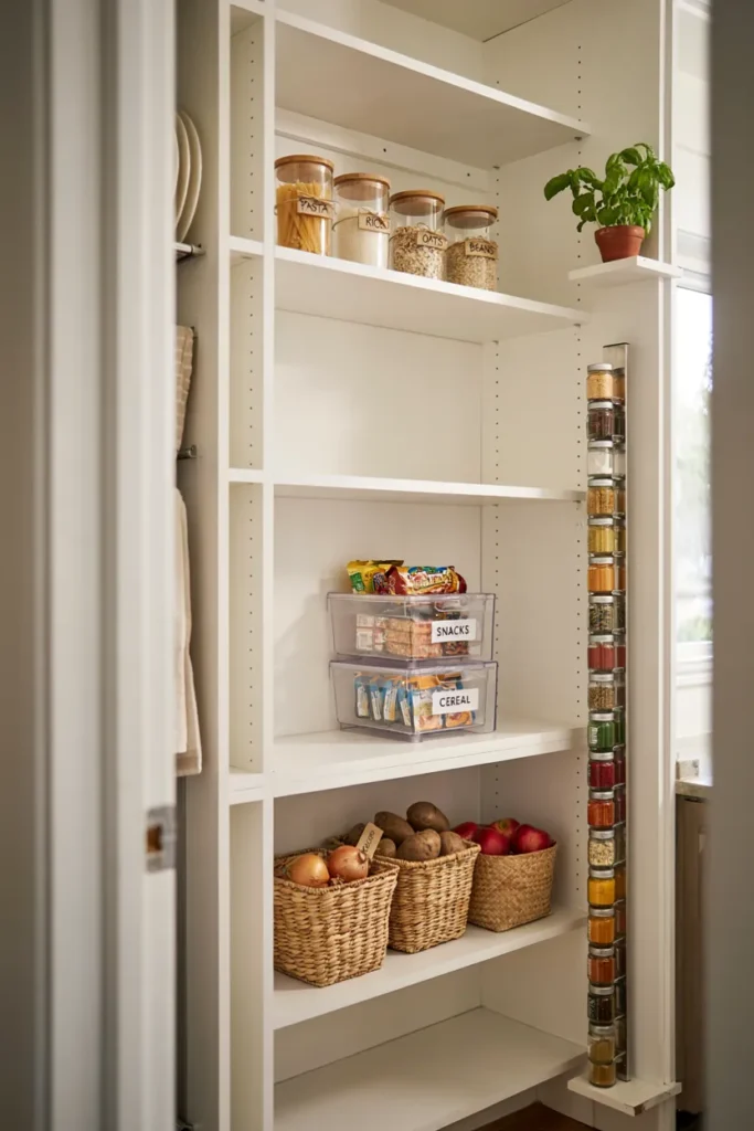Small Pantry with Adjustable Shelving