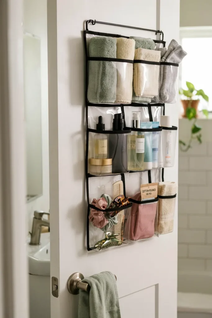 Space-Saving Bathroom Door Organizer