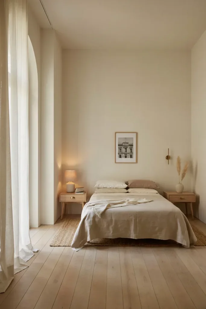 Timeless Minimalist Bedroom with Classic Simplicity