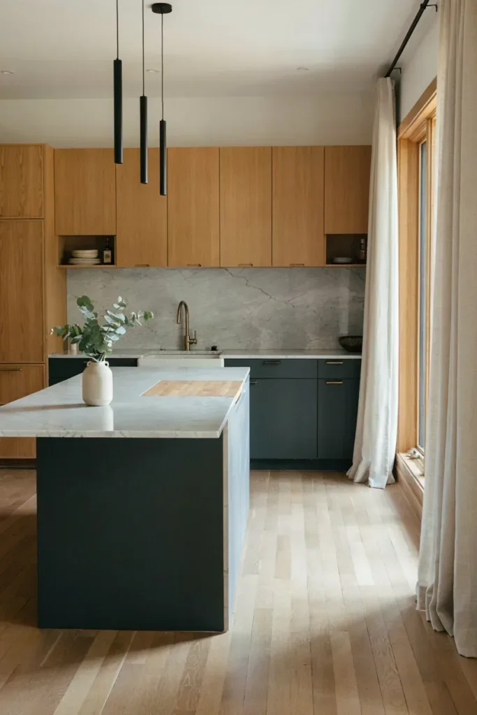 Two-Tone Modern Kitchen Cabinets
