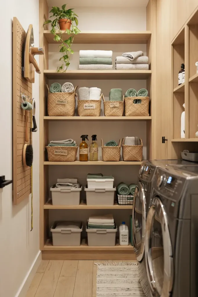 Vertical Storage for Small Laundry Rooms