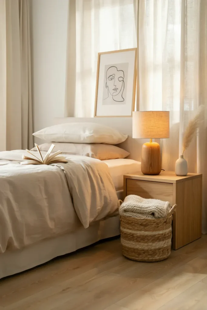 Warm Wooden Base Table Lamp