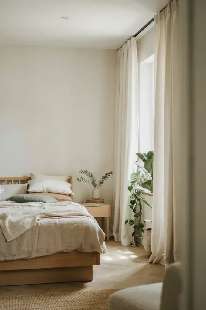 White Linen-Look Blackout Drapes