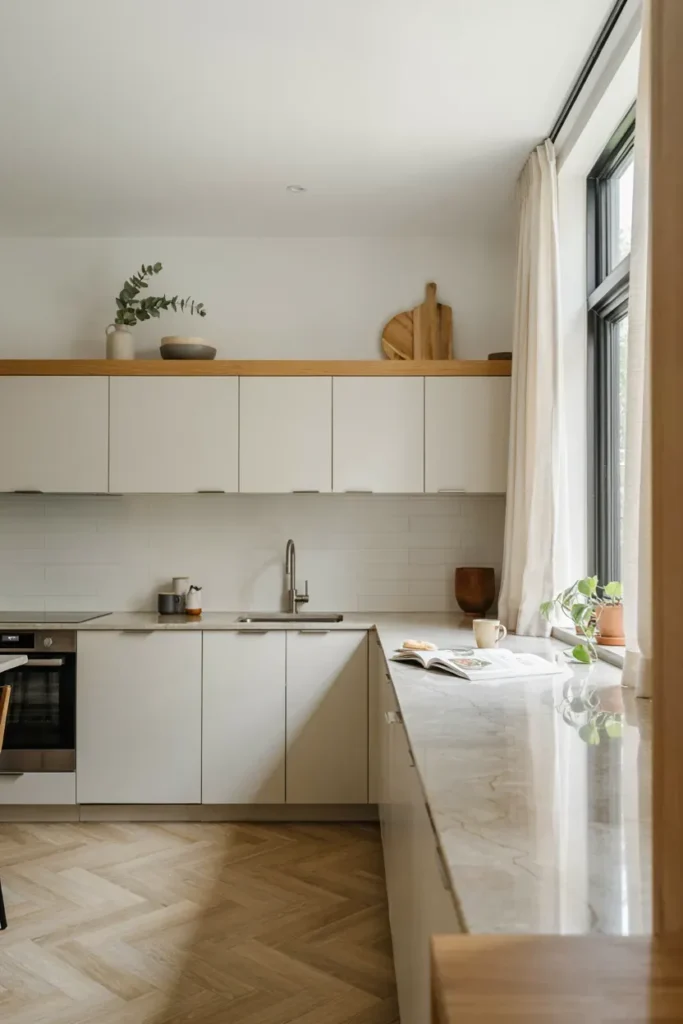 White Minimalist Cabinet Styling
