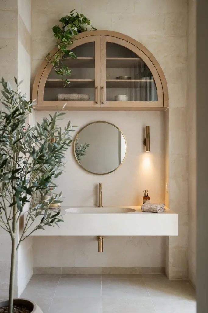 Arched Wall Cabinet