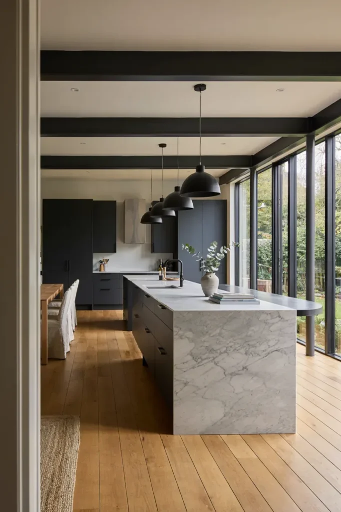 Black Ceiling Beams