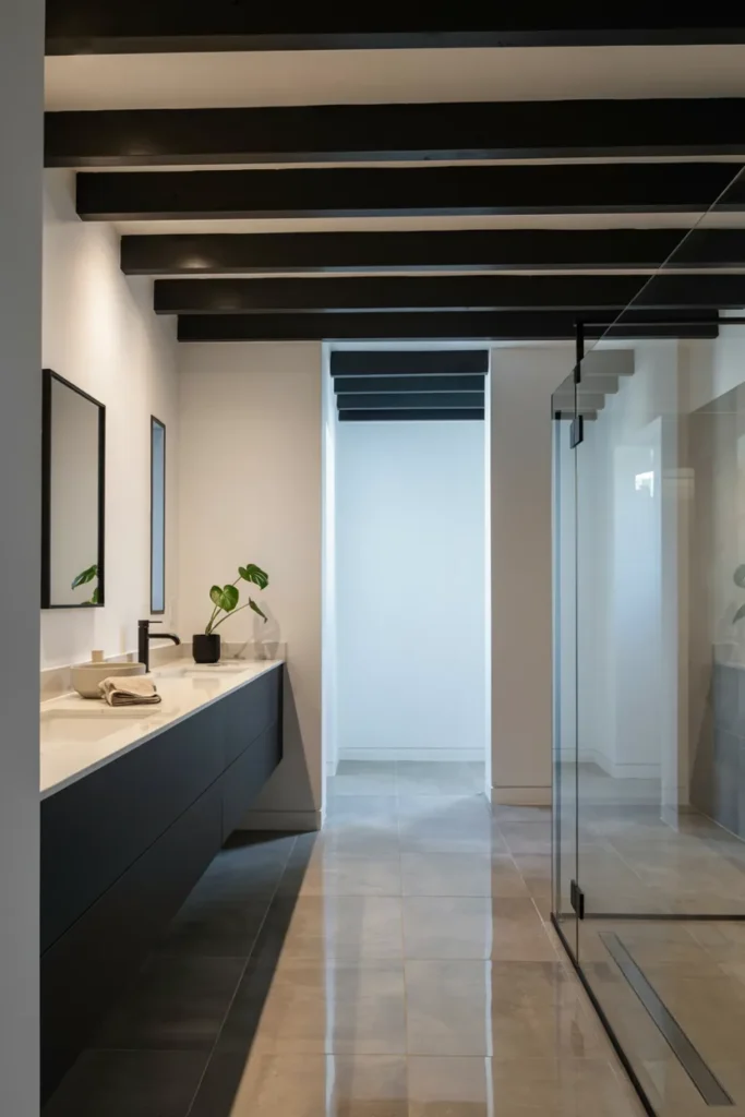 Black Ceiling Beams