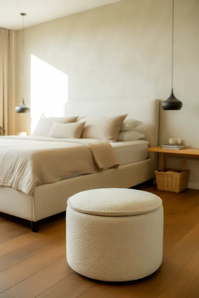 Boucle Storage Ottoman