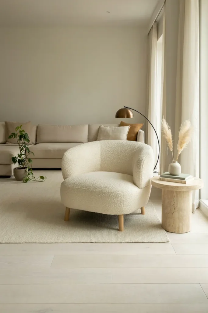 Curved Barrel Chair