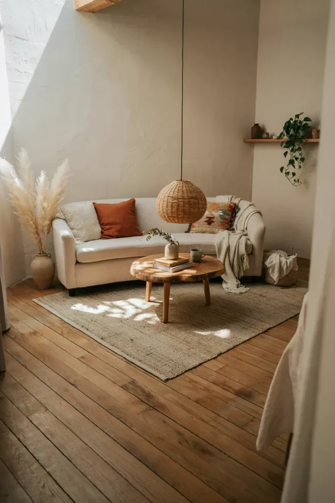 Curved Linen Sofa