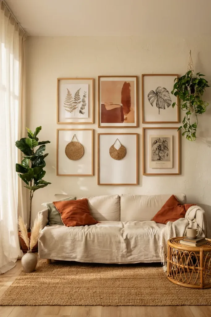 Earthy Gallery Wall