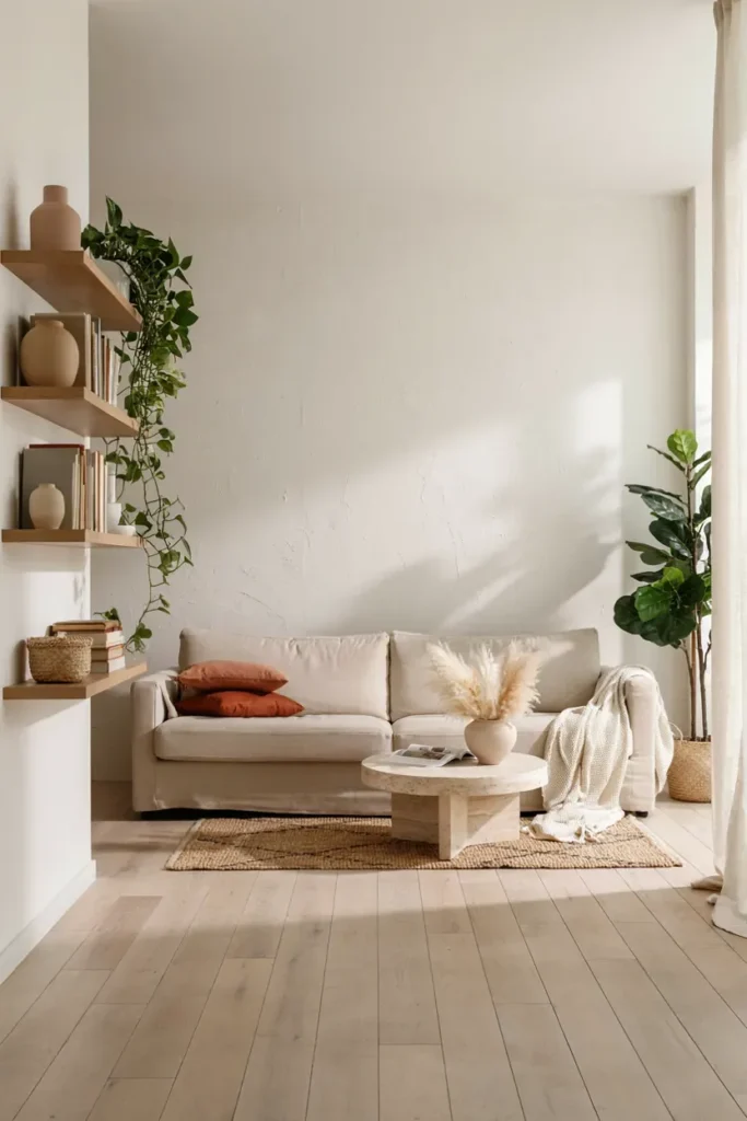 Floating Wood Shelves