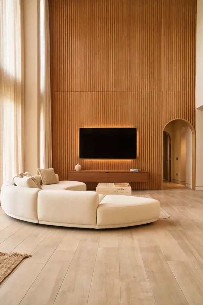 Fluted TV Panel